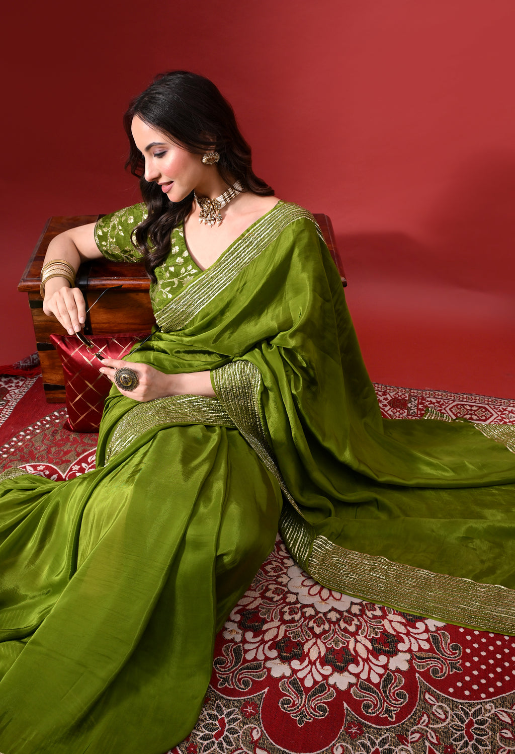 Lustre Silk - Moss Green