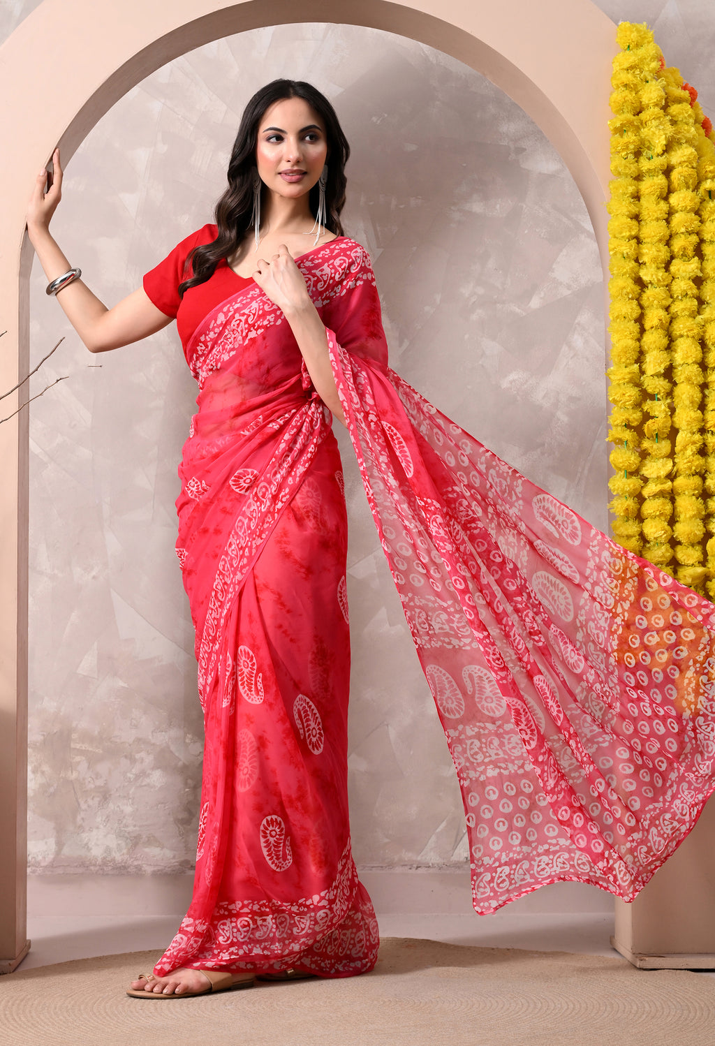 Ajrak - Dusty Coral